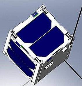 CAD-Modell eines UWE-CubeSat