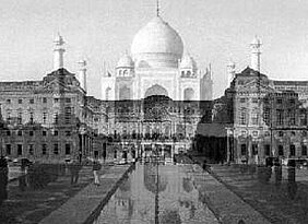 Residenz und Taj Mahal: Mit dieser Bildmontage macht das Indienzentrum die engen Beziehungen der Universität zu Indien deutlich. Bild: Zentrum Modernes Indien